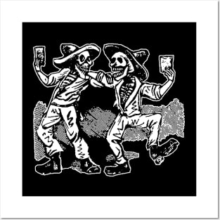 Mexican Dancing Skeletons Posters and Art